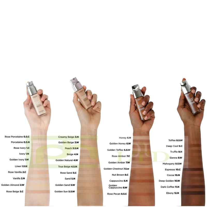 L'Oreal Paris True Match Liquid Foundation with SPF and Hyaluronic Acid 30ml (Various Shades)